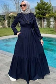 Jale Elbise Lacivert thumbnail 3