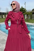 Jale Elbise Bordo - 2