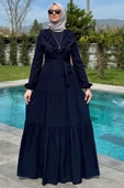 Jale Elbise Lacivert thumbnail 4