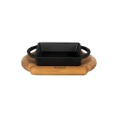 Lava Sahan Kare Siyah Mat Ahşap Stand 12 X 12 Cm Eco - 1