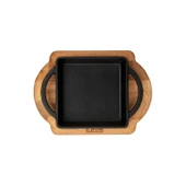 Lava Sahan Kare Siyah Mat Ahşap Stand 12 X 12 Cm Eco - 3