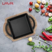 Lava Sahan Kare Siyah Mat Ahşap Stand 12 X 12 Cm Eco - 7