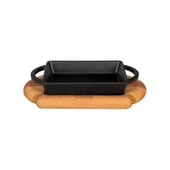 Lava Sahan Dikdörtgen Siyah Mat Ahşap Stand 12 X 15 Cm Eco - 1