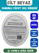 CİLT BEYAZLATICI Özlü Doğal El Yapımı Sabunlu Vücut Duş Süngeri - Bialife - 1