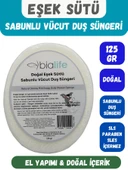 EŞEK SÜTÜ Özlü Doğal El Yapımı Sabunlu Vücut Duş Süngeri - Bialife - 1