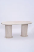 Bohem Traverten Boyalı HighGloss MDF Yemek Masası 90*170 - 1