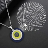 925 Ayar Gümüş 100 Dilde Seni Seviyorum Nazar Kolye thumbnail 2