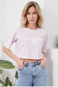 Baskılı Crop tişört - 1