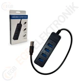 GABBLE GAB-UP520 USB 4 PORT USB 2.0 + TYPE-C ÇOKLAYICI - 1