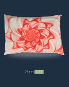 Kırmızı Spiral Gül Tablo Desen Yastık Kılıfı | 2 Adet | 50 x 70 - 2