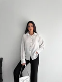 Çizgili oversize gömlek - 2