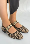 Koope Leopar Süet Babet Ayakkabı - 1