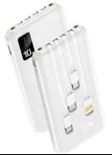 Bpb04 10000 mah powerbank LCD Ekranlı 3in1 Kablolu, 2.1A Hızlı Şarj, USB-A USB-C Girişli - 6