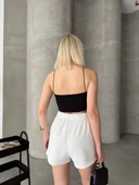 Tek yırtmajlı şort etek - 2