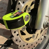 Armor Alarmlı Motorsiklet Disk Kilidi Çelik Gövde 606 Mva 6mm-Yeşil - 2
