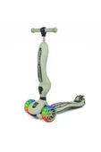 Smart Oturaklı Çocuk Scooter 3 Tekerlekli Led Işıklı Scooter Yükseklik Ayarlı 1-5 Yaş Yeşil - 2