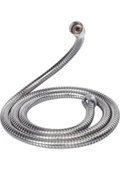 Prinç Avrupa Duş Spiral Hortumu + Krom Kaplı Çift Kenetli Sık Dokuma + 100 Cm - 1