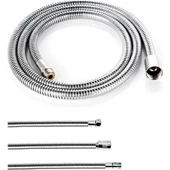 Mix Evye Spiral Hortumu + Krom Kaplı Çift Kenetli İnce Diş Sık Dokuma + M15-M15-150Cm - 1