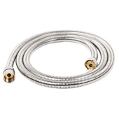 Duş Spiral Hortumu + Paslanmaz Parlak Polisajlı Çift Kenetli + 150 Cm - 1