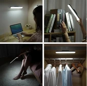 Sensörlü Usb Şarjlı Mıknatıslı Kablosuz Mutfak Tezgah Altı Dolap İçi Led Aydınlatma Lambas 3 Renk - 2