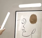 Usb Şarjlı Mıknatıslı Kablosuz Mutfak Tezgah Altı Dolap İçi Kabin Led Aydınlatma Lambası 3 Renk - 3