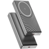 FP14 5000 mAh 20WATT Usb-C LED Işıklı Wireless Slim Taşınabilir Kablosuz Powerbank thumbnail 3