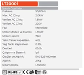 LUTİAN LT2000i - 2.8 Kw İpli Sessiz Benzinli Inverter Jeneratör EURO(5) Motor thumbnail 2