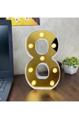 Büyük Boy Led Işıklı 3d Rakam Sayı Doğum Günü Kutlama Organizasyon Işıklı Sayı - 8