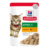 Hills Kitten Yavru Kedi Konserve 85GR 12ADET Chicken Chunks Gravy Yavru Kedi Yaş Kedi Maması Pouch thumbnail 2