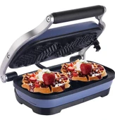 Vintage Çiftli Waffle Makinesi Mavi T62W - 2
