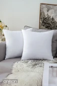 2 Adet Kırlent Iç Yastık Ekstra Dolgun 350GR Koltuk Yastığı Balkon Bahçe Aksesuar Yastığı  45x45 - 1