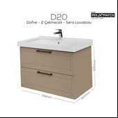 Creavit D20 2 Çekmeceli Dolabı Dafne - 1