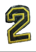Aplike Ütü İle Yapışan 2 Rakamı Arma 2x4 cm - 1