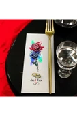Lion Baskı ve Organizasyon  Kişiye Özel Gül ve Yüzük Baskılı Söz, Nişan, Kına, Düğün Temalı Peçete 20’li - 1