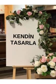 Lion Baskı ve Organizasyon  Düğün Temalı Karşılama Panosu kendin taasarla 50x70 cm - 2