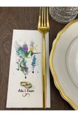 Lion Baskı ve Organizasyon  Nişan Yüzük Baskılı Peçete 20 Adet - 1