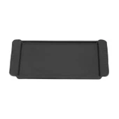 Lava Döküm Dikdörtgen Servis Tabağı. Siyah Renk. Ölçü 13x25cm. - 1