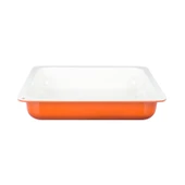 Lava Döküm Dikdörtgen 2/3 Gastronomi Küvet Ölçü 35x32cm.  Turuncu thumbnail 1
