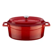 Lava Döküm Oval Tencere. Trendy Serisi Ölçü 21x27cm.  Kırmızı thumbnail 1