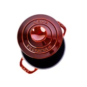 Lava Döküm Yuvarlak Tencere Döküm Demir Kapak Experience Majolik Serisi Çap(Ø)23cm  Kırmızı thumbnail 3