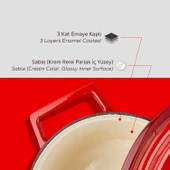 Lava Döküm Oval Tencere. Edition Serisi Ölçü 21x27cm.  Kırmızı thumbnail 6