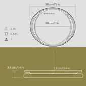 Lava Döküm Yuvarlak Pizza Krep Pankek Tavası Döküm Demir Yekpare Çift Kulplu Kayın Servis Ahşabı Çap(Ø)28cm. thumbnail 5