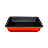 Lava Döküm Dikdörtgen 2/3 Gastronomi Küvet Ölçü 35x32cm.  Kırmızı - 1