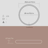 Lava Döküm Ahşap ve Döküm Demir Hot Plate Servis Tahtası. Çap(Ø)26cm. - 3