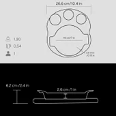 Lava Döküm Yuvarlak Sahan Döküm Demir Yekpare Çift Kulplu Kayın Servis Ahşabı. Çap(Ø)18cm. (Sos kapları dahil değildir.) - 3