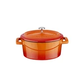 Lava Döküm Mini Oval Tencere. Trendy Serisi Ölçü 9x12cm.  Turuncu - 1