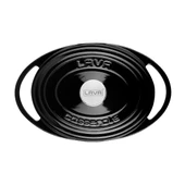 Lava Döküm Oval Tencere Döküm Demir Kapak Heritage Serisi Ölçü 22x28cm.  Siyah thumbnail 2