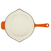 Lava Döküm Yuvarlak Izgara Tavası Döküm Demir Yekpare Saplı Edition Serisi Çap(Ø)28cm.  Turuncu - 2