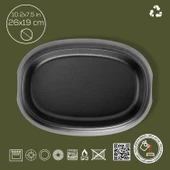 Lava Döküm Oval Fajita Tabağı Ölçü 26x19cm. - 2