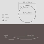 Lava Döküm Yuvarlak Servis Tabağı Çap(Ø)25cm. thumbnail 3